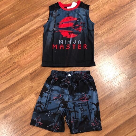 Ninja Master Children’s Place boys shorts and tank top set size small 5/6 - Picture 1 of 7